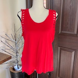 LA MADE, Sleeveless top with shoulder detail, Size L